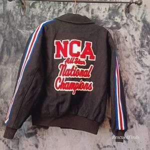 1950s NCA All Stars National Champions Letterman Jacket Large